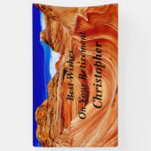 Banderoles Nom personnel, texte The Wave Retirement (Vertical)