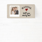 Banderoles Nom photo personnalisé Voulez-vous me marier propo (Insitu)