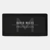 Banderoles Nom professionnel moderne Dark Grey (Horizontal)