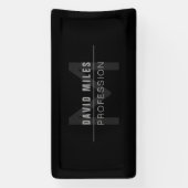 Banderoles Nom professionnel moderne Dark Grey (Verticale)