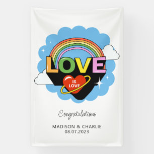 Banderoles Noms personnalisés / Texte "L'amour est amour"