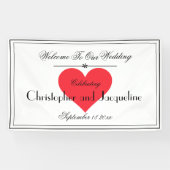 Banderoles Noms rustiques Chic Script Mariage moderne Accueil (Horizontal)