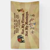 Banderoles Non mon cirque, non mes singes (Vertical)