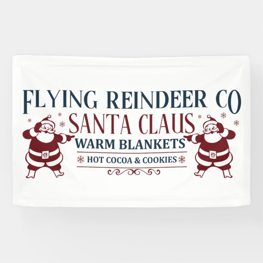 Banderoles North Pôle Flying reiner Company Christmas (Horizontal)
