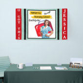 Banderoles Notes de soins infirmiers rétro Pinup_ (Salon professionnel)