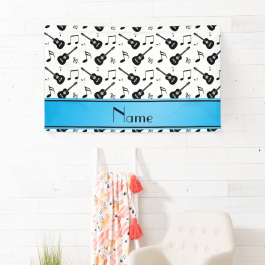 Banderoles Notes noires blanches nommées faites sur commande (En situation)