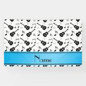 Banderoles Notes noires blanches nommées faites sur commande (Horizontal)