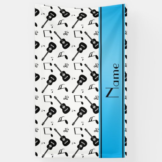 Banderoles Notes noires blanches nommées faites sur commande (Vertical)