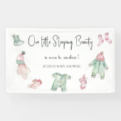 Banderoles Notre baby shower de beauté endormi (Horizontal)