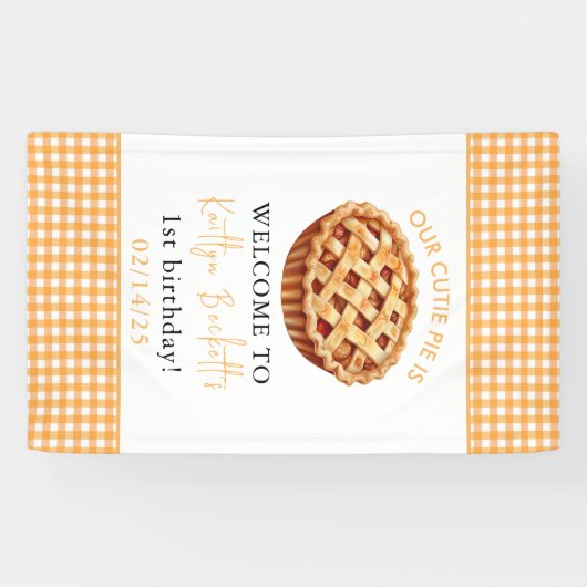 Banderoles Notre Cutie Pie 1ère fête d'anniversaire (Horizontal)