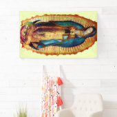 Banderoles Notre Dame de Guadalupe Tilma Vierge Marie Bannièr (En situation)