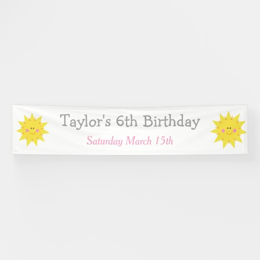 Banderoles Notre petit anniversaire Sunshine (Horizontal)