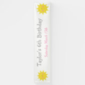 Banderoles Notre petit anniversaire Sunshine (Vertical)