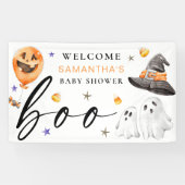 Banderoles Notre petit Boo doit Baby shower d'Halloween (Horizontal)