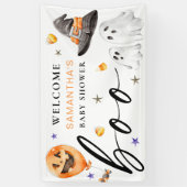 Banderoles Notre petit Boo doit Baby shower d'Halloween (Vertical)