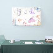 Banderoles Notre petit papillon Fille du 1er anniversaire Bie (Salon professionnel)