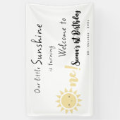 Banderoles Notre petit soleil devient un joli anniversaire (Vertical)