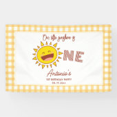 Banderoles Notre petit soleil est un premier anniversaire (Horizontal)