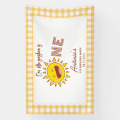 Banderoles Notre petit soleil est un premier anniversaire (Verticale)