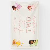 Banderoles Notre Petite Fée Enchantée 2e fête d'anniversaire (Vertical)