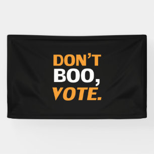 Banderoles "N'oublie pas, vote" Halloween noir et blanc