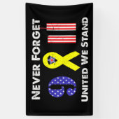 Banderoles N'Oubliez Jamais 9 11 Unis Nous Sommes Debout (Vertical)