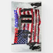 Banderoles N'oubliez jamais le 11 septembre (Vertical)