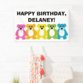 Banderoles Nounours en Rainbow Colours Anniversaire de enfant (En situation)