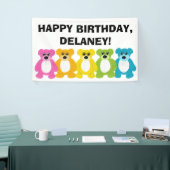 Banderoles Nounours en Rainbow Colours Anniversaire de enfant (Salon professionnel)