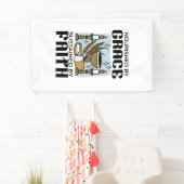 Banderoles Nourished by Grace, Sustained by Faith Design (En situation)