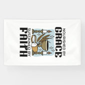 Banderoles Nourished by Grace, Sustained by Faith Design (Horizontal)