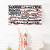 Banderoles Nous acceptons chacun, anti signe de protestation (En situation)