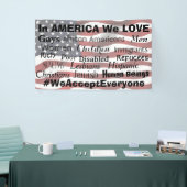 Banderoles Nous acceptons chacun, anti signe de protestation (Salon professionnel)