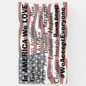 Banderoles Nous acceptons chacun, anti signe de protestation (Vertical)