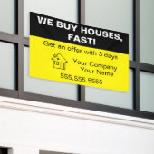 Banderoles Nous Achetons Maisons, Modèle immobilier (Bâtiment extérieur)