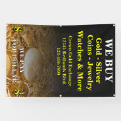 Banderoles Nous Achetons Or Pièces Argent Bijoux côté mur (Horizontal)