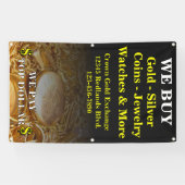 Banderoles Nous Achetons Or Pièces Argent Bijoux côté mur (Horizontal)