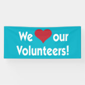 Banderoles Nous aimons nos bénévoles avec coeur (Horizontal)