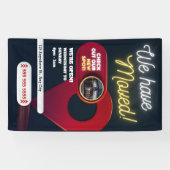 Banderoles Nous avons déplacé les annonces sur mesure Déplace (Horizontal)