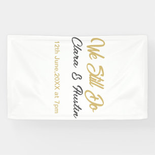 Banderoles Nous faisons encore couple nom date champagne or v