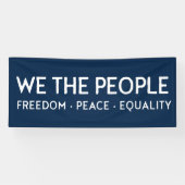 Banderoles NOUS LE PEUPLE Liberté Paix Égalité | 4 juillet (Horizontal)