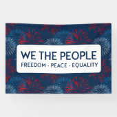 Banderoles NOUS LE PEUPLE Liberté Paix Égalité | Feux (Horizontal)