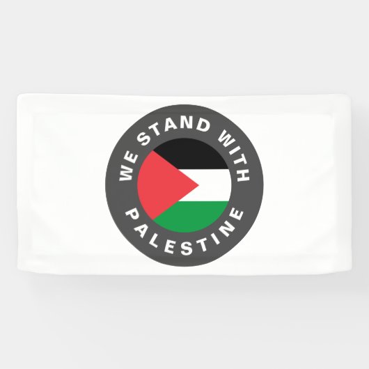 Banderoles Nous nous tenons avec la Palestine drapeau texte p (Horizontal)