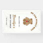Banderoles Nous pouvons attendre tôt Teddy Bear Baby shower B (Horizontal)
