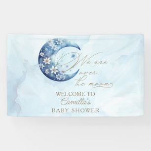 Banderoles Nous Sommes Au-Dessus Du Baby shower Moon Boy