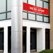 Banderoles Nous sommes Open Bold Red Business (Bâtiment extérieur)