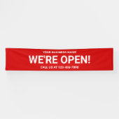 Banderoles Nous sommes Open Bold Red Business (Horizontal)