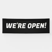 Banderoles Nous sommes Open l moderne noir & blanc signe prom (Horizontal)