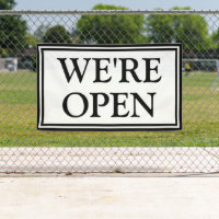 Nous sommes Open Simple Black and White Business