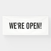 Banderoles Nous sommes Open Simple Minimal Minimalist Busines (Horizontal)